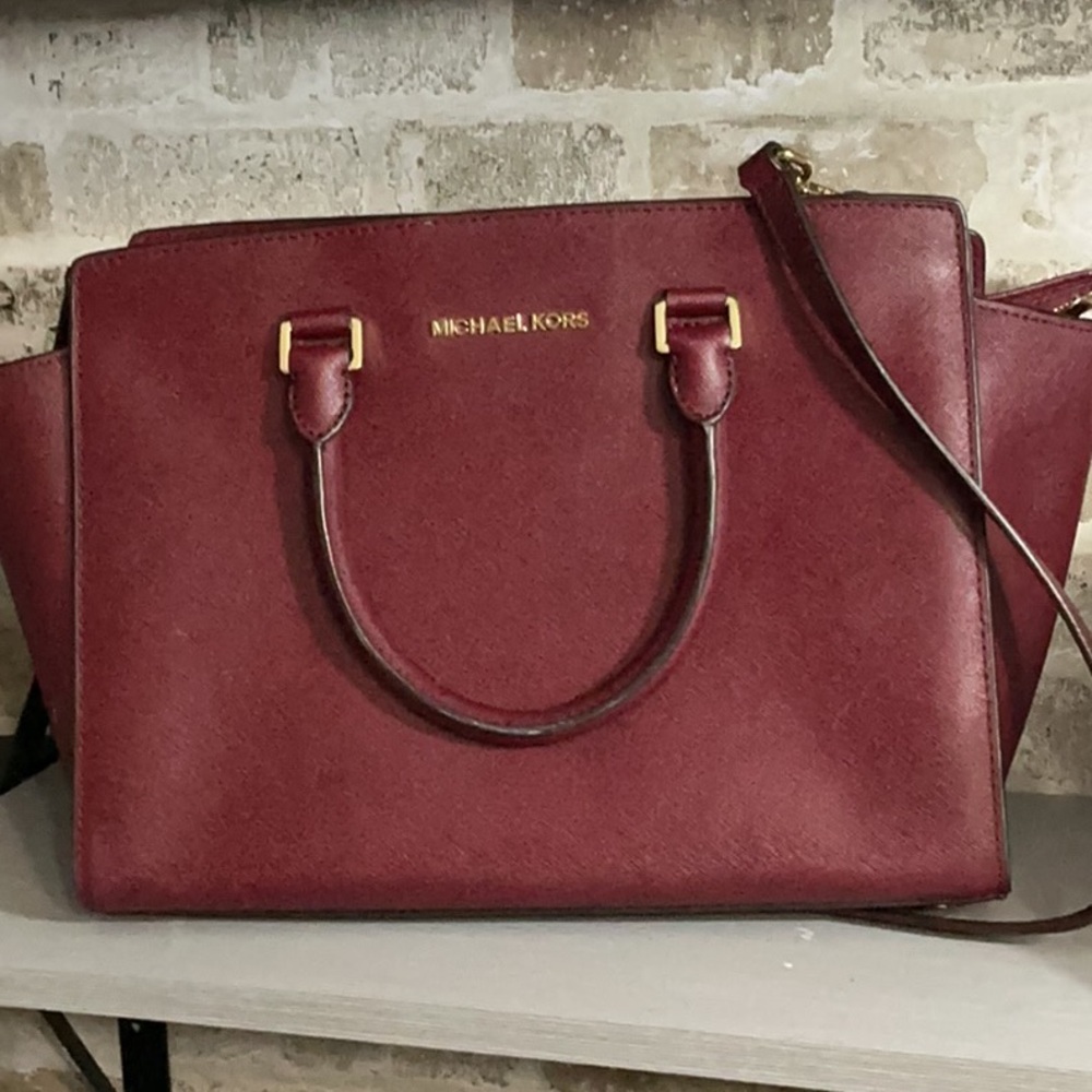 Michael Kors Wine/Burgundy Shoulder Bag